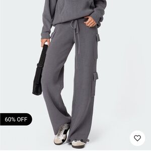 brand new edikted cozy knit sweatpants